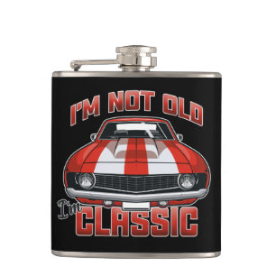 Petaca No soy viejo soy clásico - Retro coche de músculo 