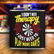 No Terapia Sólo Más Darts Flask 6 oz.