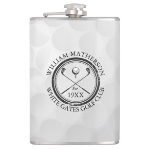 Petaca Nombre de club de golf clásico personalizado