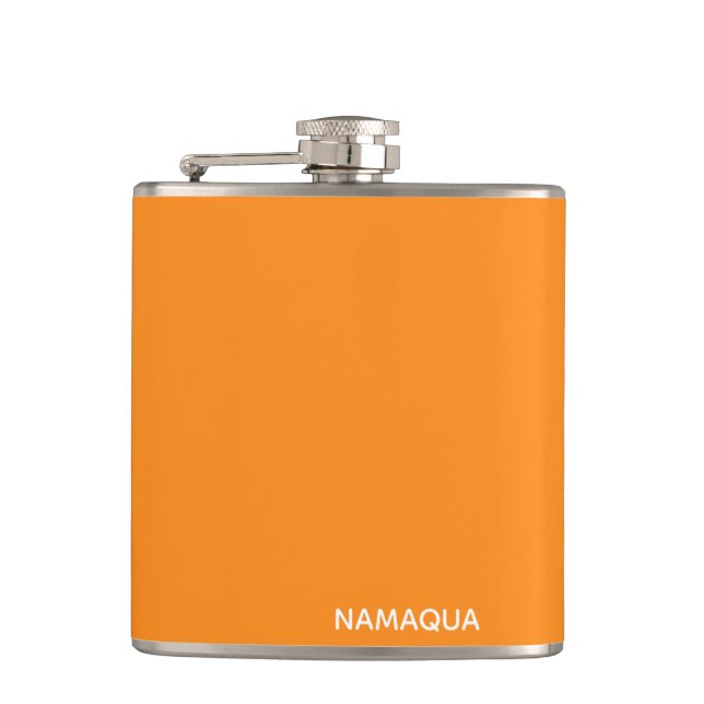 Petaca Nombre de color naranja de Namaqua (Anverso)
