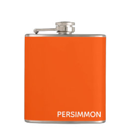 Petaca Nombre de color rojo de Persimmon