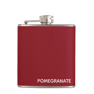 Petaca Nombre de color rojo granado