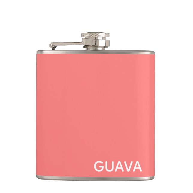 Petaca Nombre de color rosa guayaba (Anverso)