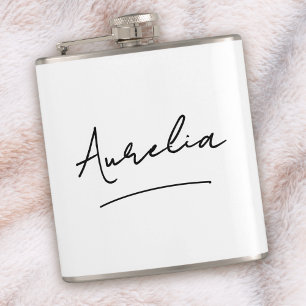 Petaca Nombre de firma de guión personalizado Despedida d