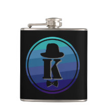 Nombre De Ombre Azul Monograma Inicial Para Hombre