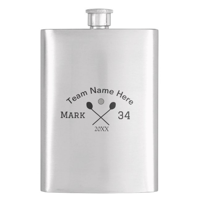 Petaca Nombre del equipo aquí añadir número de nombre bol (Anverso)