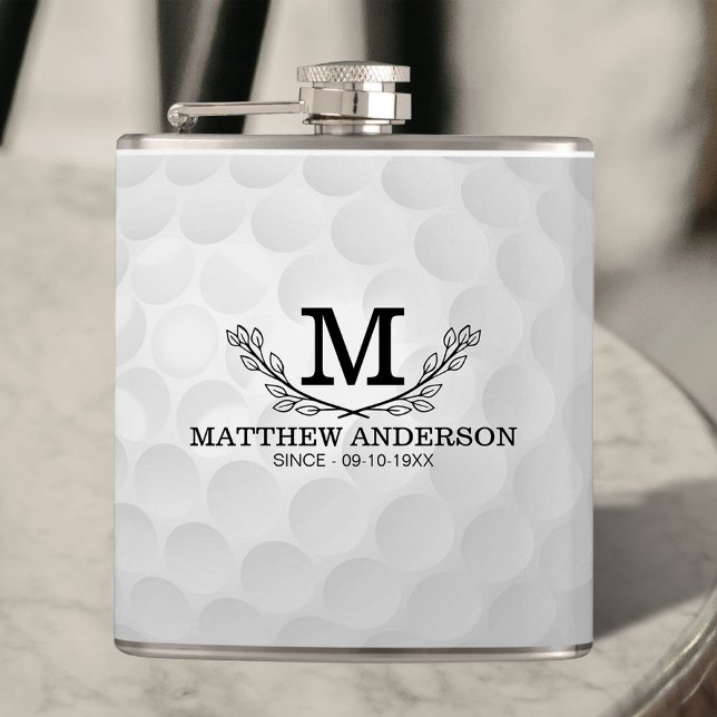 Petaca Nombre del patrón de bola de golf personalizado Mo (Subido por el creador)