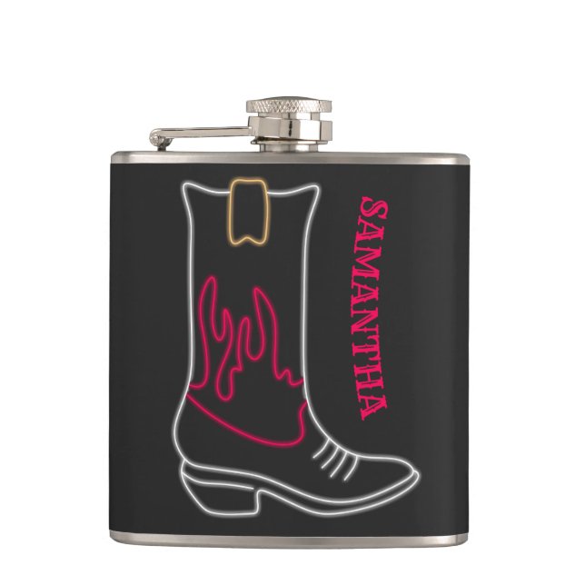 Petaca Nombre del Personalizable de arranque Neon Cowboy (Anverso)