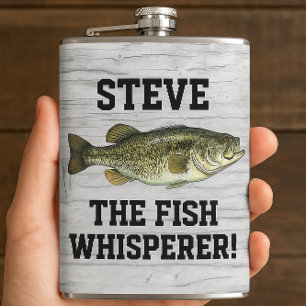 Petaca Nombre gracioso Leyenda de Pesca Largemouth Bass S