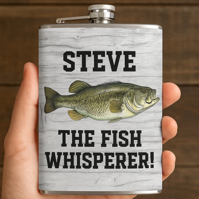 Petaca Nombre gracioso Leyenda de Pesca Largemouth Bass S (Fishing Flask Largemouth Bass Gifts for Bass Fisherman)