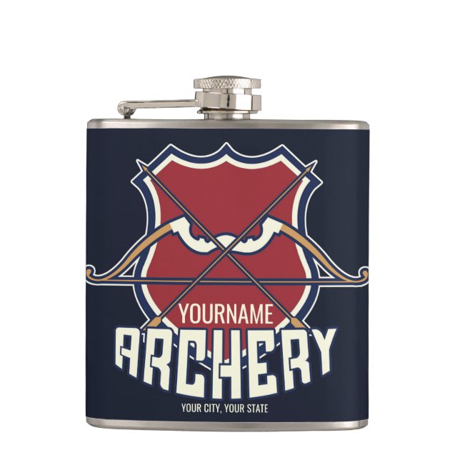 Petaca NOMBRE Personalizado Archery Sports Flecha de arco (Anverso)