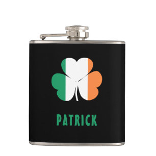 Petaca Nombre personalizado Celtic Ireland Shamrock Irish