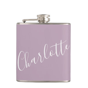 Petaca Nombre Personalizado con Guión Minimalista Dusty L