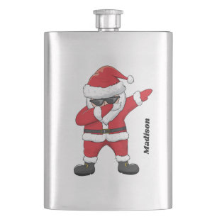 Petaca Nombre personalizado Dabbing Dancing Santa