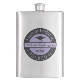 Petaca Nombre personalizado de graduación y máscara de añ