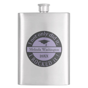 Petaca Nombre personalizado de graduación y máscara de añ