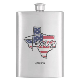 Petaca Nombre personalizado de Texas