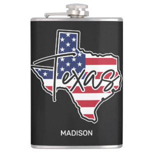 Petaca Nombre personalizado de Texas