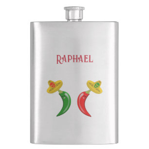 Petaca Nombre personalizado del Día de los Muertos Mexica