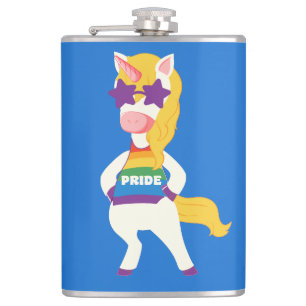 Petaca Nombre personalizado Gay Unicorn