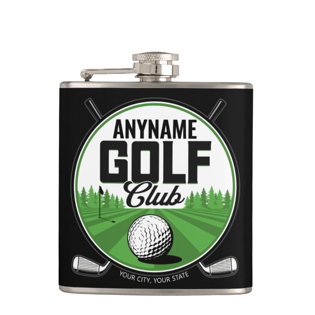 Petaca NOMBRE Personalizado Jugador del Club de Golf Golf (Anverso)