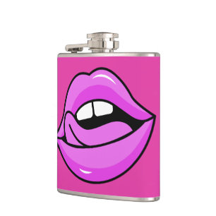 Petaca Nombre personalizado máscara de labios rosados
