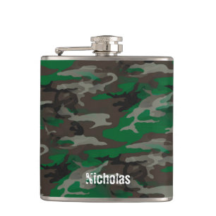 Petaca Nombre personalizado militar del ejército de camuf