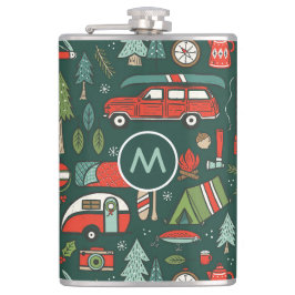 Petaca Nombre personalizado Navidades rusos acampando