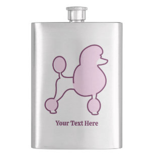 Petaca Nombre personalizado Pink Poodle