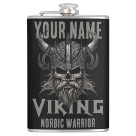 Petaca NOMBRE Personalizado Viking Warrior Heritage
