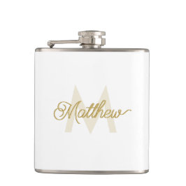 Petaca Nombre y apellidos y monogramas del oro blanco min