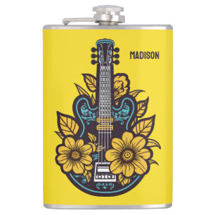 Petaca Nombre y color personalizados Ukulele
