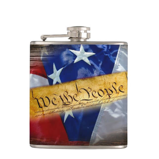 Petaca Nosotros, la bandera estadounidense del pueblo (Anverso)