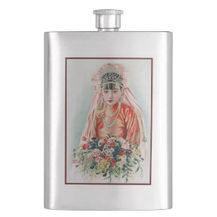 Petaca Novia de rojo en una boda china en Shanghai