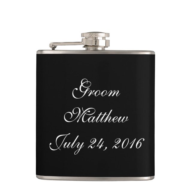 Petaca Novio | BODA (Anverso)