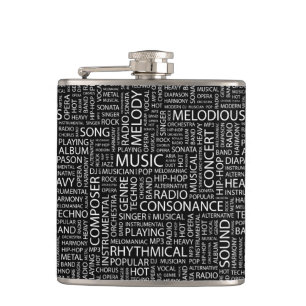 Petaca Nube de la palabra del modelo de la MÚSICA