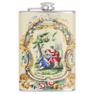 Petaca Nueva Flora Vintage de color Personaliza el matraz