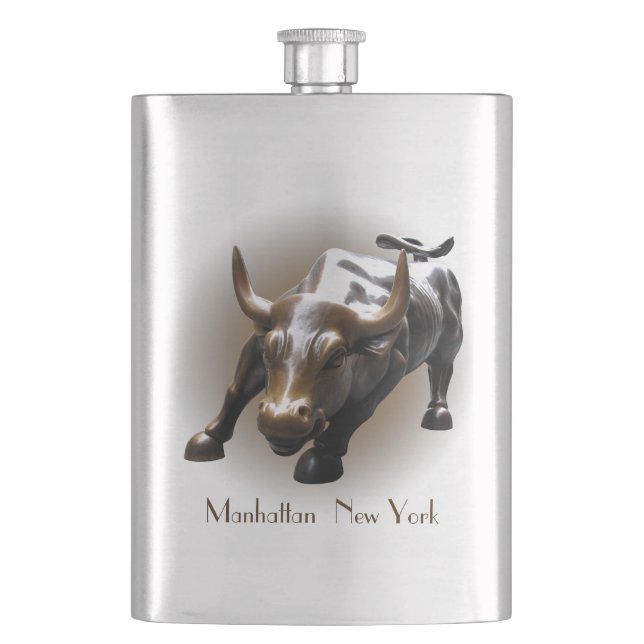 Petaca Nueva York matricula NYC Souvenir Bull Stask Flask (Anverso)