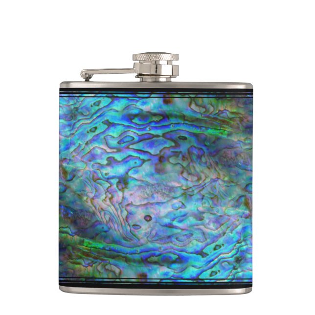 PETACA NUEVA ZELANDA KIWI PAUA HIP FLASK (Anverso)
