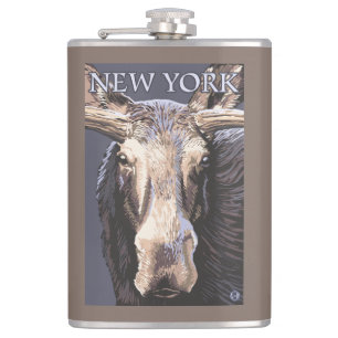 Petaca Nuevo de YorkMoose cierre para arriba
