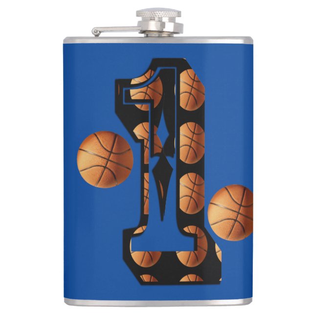 Petaca Número de baloncesto número uno, (Anverso)