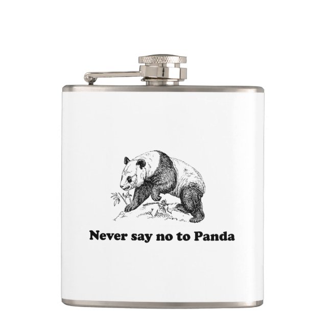 Petaca Nunca diga no a la panda (Anverso)
