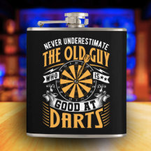 Nunca Subestimes A Los Viejos En Darts Flask 6 oz.