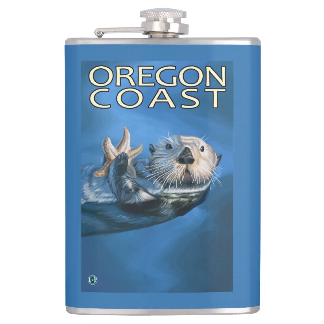 Petaca Nutria de mar de la costa de Oregon (Anverso)