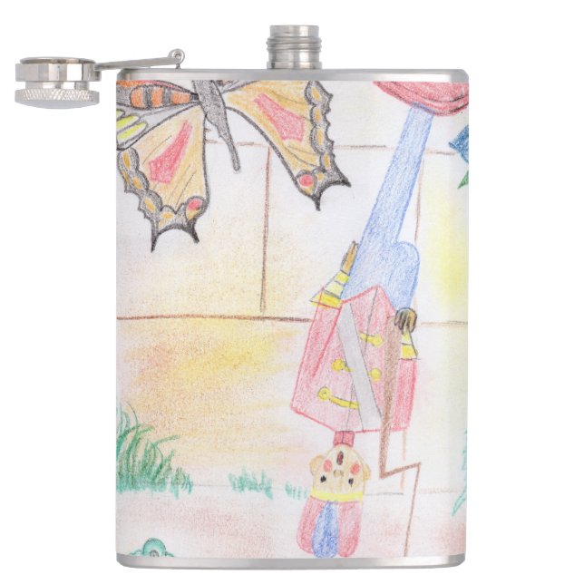 Petaca Obra de arte de niños personalizados, juguete de d (Abierto)