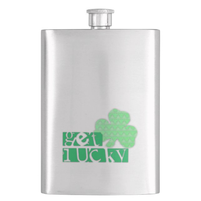 Petaca Obtén Lucky L Clover Shamrock St Patask (Anverso)