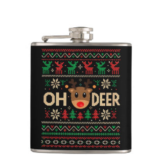 Petaca Oh Deer Ugly Christmas Sweater Flask