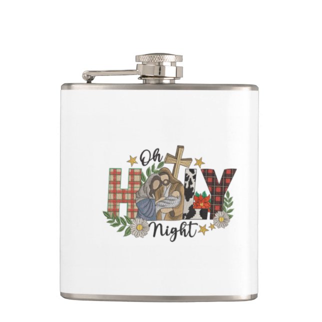 Petaca Oh Diseño de Navidades de la noche sagrada (Anverso)