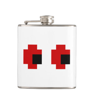 Petaca Ojos rojos fantasmagóricos de 8 bits
