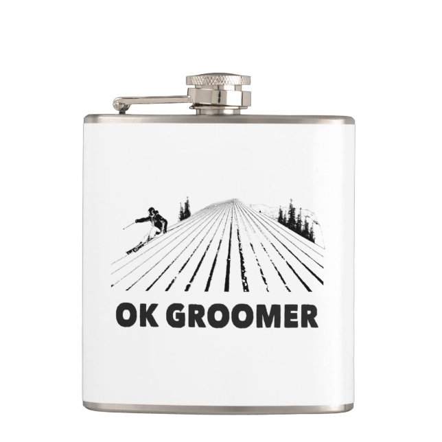 Petaca Ok Groomer Skiing (Anverso)